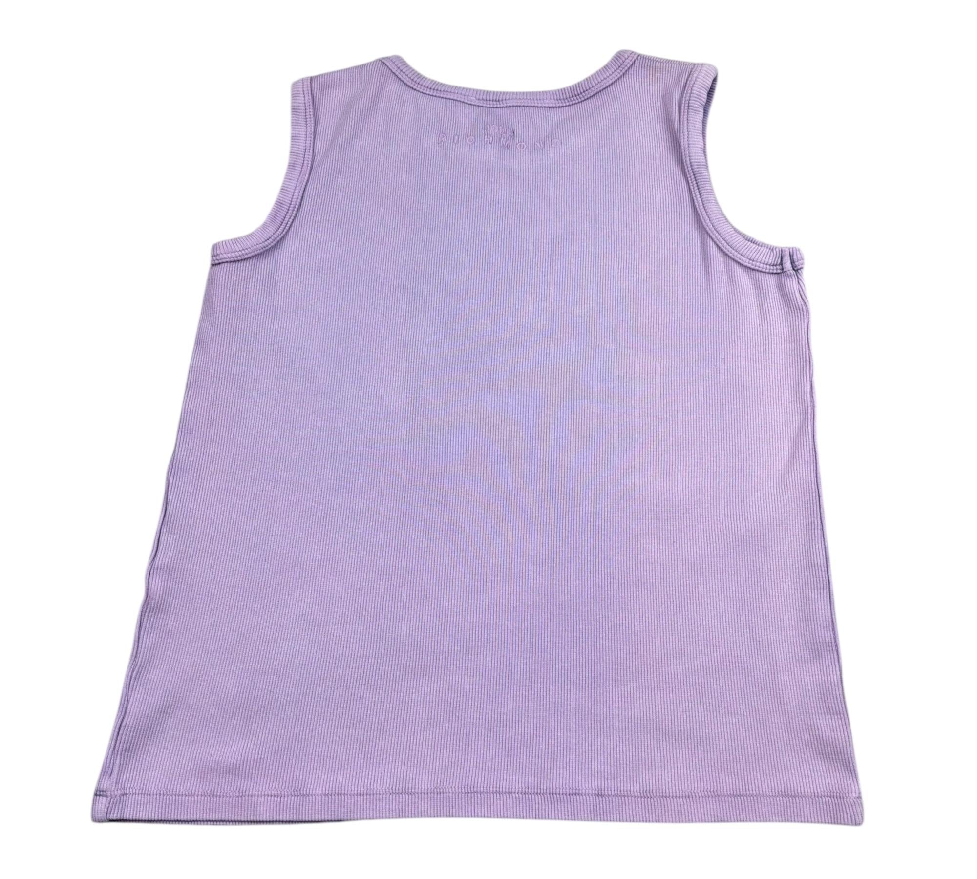 John Richmond Canotta Girocollo Tinta Unita con Logo per Bambina RGP26140CN LILLA JOHN RICHMOND 