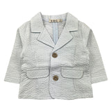 Emc Giacca Bicolore Fantasia A Righe Bianco/Azzurro per Neonata