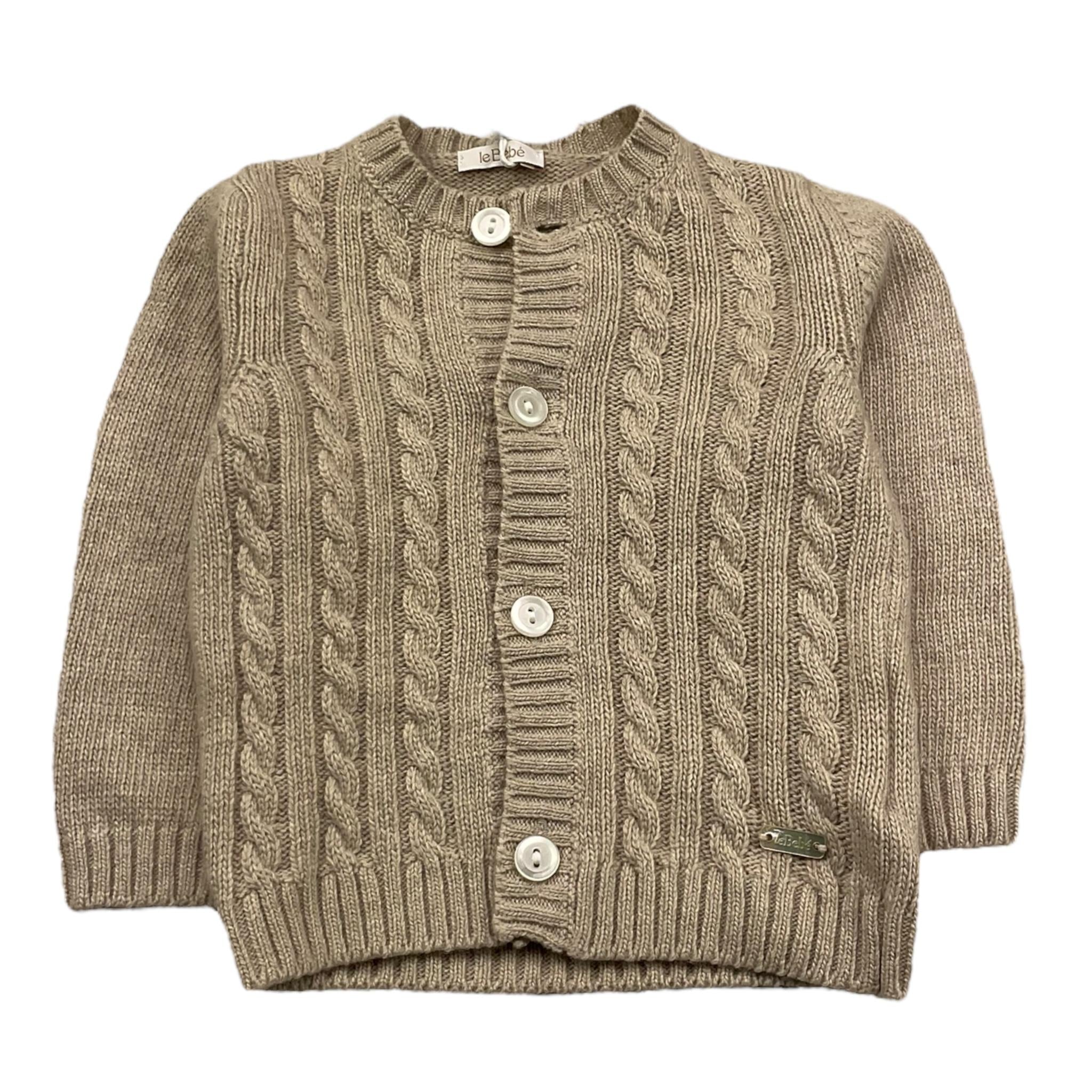LE BEBE' cardigan tinta unita cn ricami Beige per Neonato LBGG5059 BEIGE LE BEBE' 