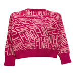 FUN & FUN maglia girocollo tinta unita con stampe in contrasto Fuxia per Bambina FNBSW15587X FUXIA FUN & FUN 