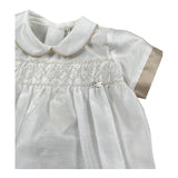 Le Bebe Pagliaccetto Mezza Manica Tinta Unita per Neonato LBB5327 BIANCO LE BEBE 
