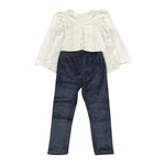 MAYORAL completo 2pz felpa-leggins bicolore Bianco/blu per Bambina 4705 BIANCO/BLU MAYORAL 