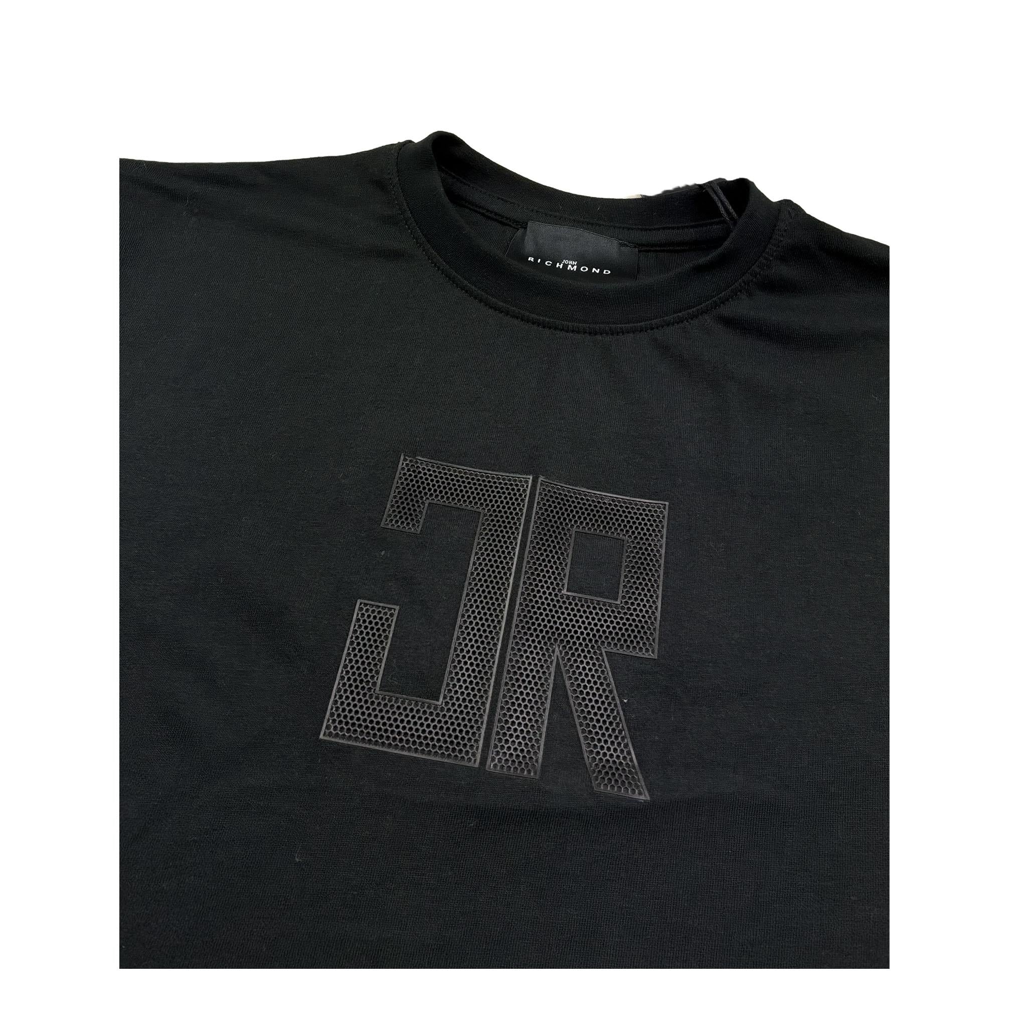 John Richmond T-Shirt Girocollo Tinta Unita con Logo per Bambino RBP26108TS NERO JOHN RICHMOND 