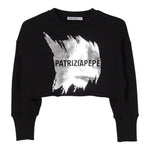 PATRIZIA PEPE felpa chiusa girocollo tinta unita cn logo Nero per Bambina 7M0871X NERO PATRIZIA PEPE 