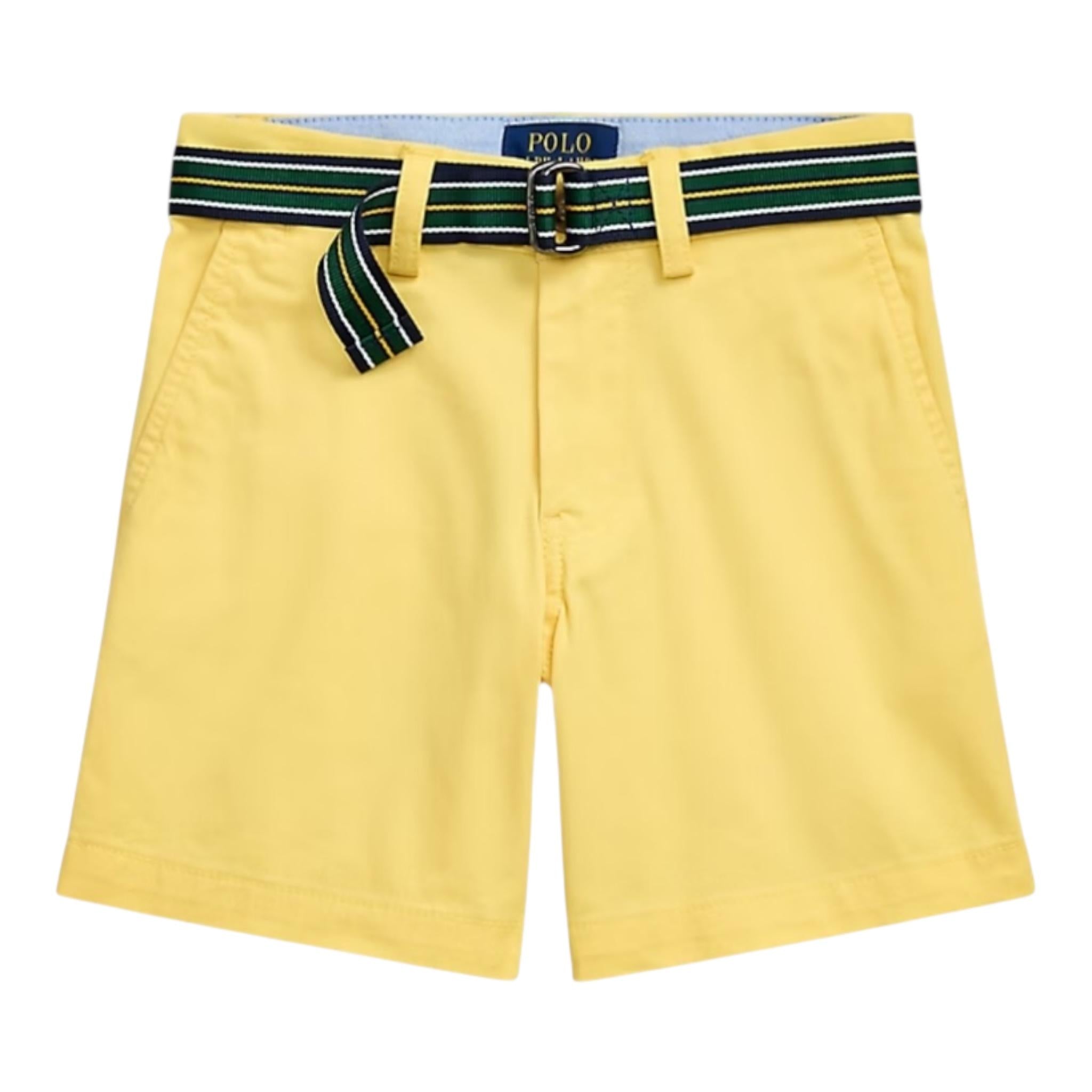 Ralph Lauren Bermuda Tinta Unita con Cintura per Neonato 322863960015N GIALLO RALPH LAUREN 