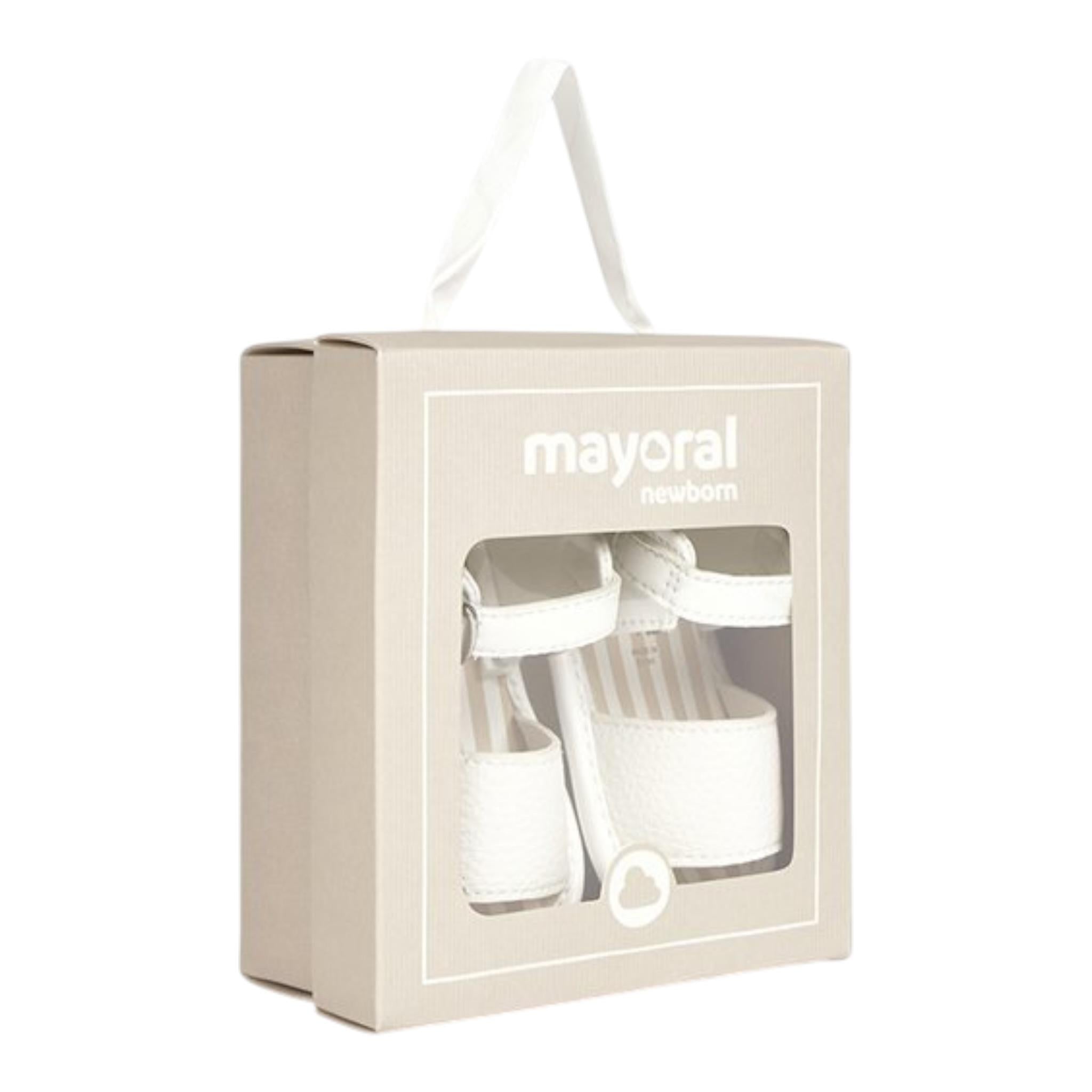 Mayoral Sandali tinta unita con Fibia Panna per Neonato 9898 PANNA MAYORAL 