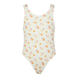 Mefui Costume Intero Tinta Unita con Fantasia per Bambina MJ250204X08 PANNA MEFUI 