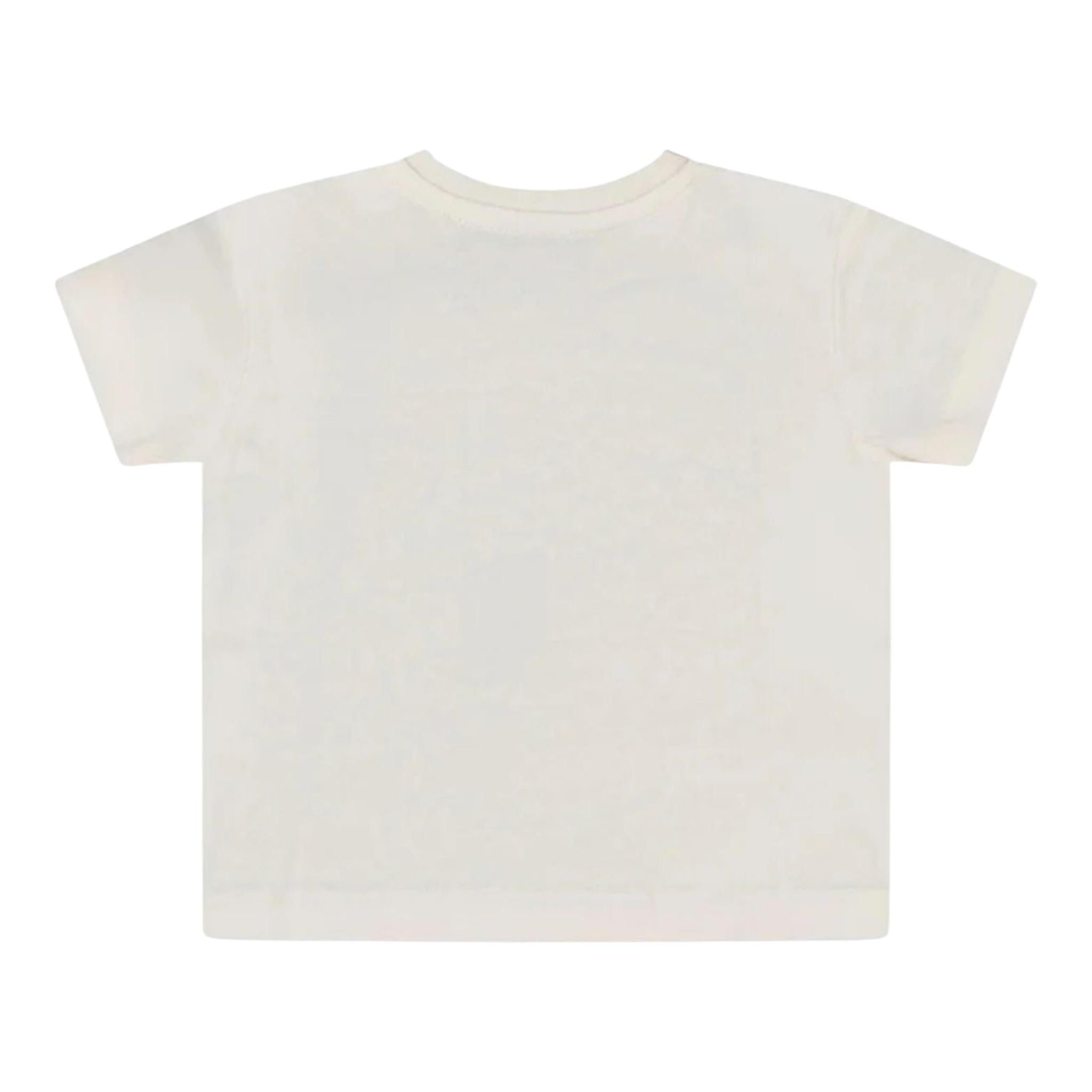 Iceberg T-Shirt Girocollo tinta unita con Stampe In Contrasto Panna per Neonato TSICE5125BXX PANNA ICEBERG 