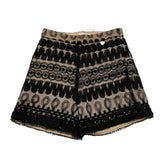 Alice Pi Short mit zweifarbiger Stickerei Schwarz/Beige für Mädchen