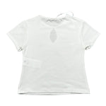 Lu Lu By Miss Grant T-Shirt Girocollo Tinta Unita con Applicazione per Bambina LL3588 BIANCO LU LU BY MISS GRANT 