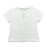 Lu Lu By Miss Grant T-Shirt Girocollo Tinta Unita con Applicazione per Bambina LL3588 BIANCO LU LU BY MISS GRANT 