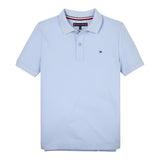 Tommy Hilfiger Polo Mezza Manica Tinta Unita per Neonato KB0KB091033 AZZURRO TOMMY HILFIGER 