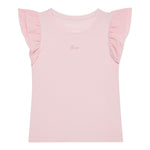Guess T-Shirt Tinta Unita con Tulle per Bambina K5RI22K6YW4XJ ROSA GUESS 