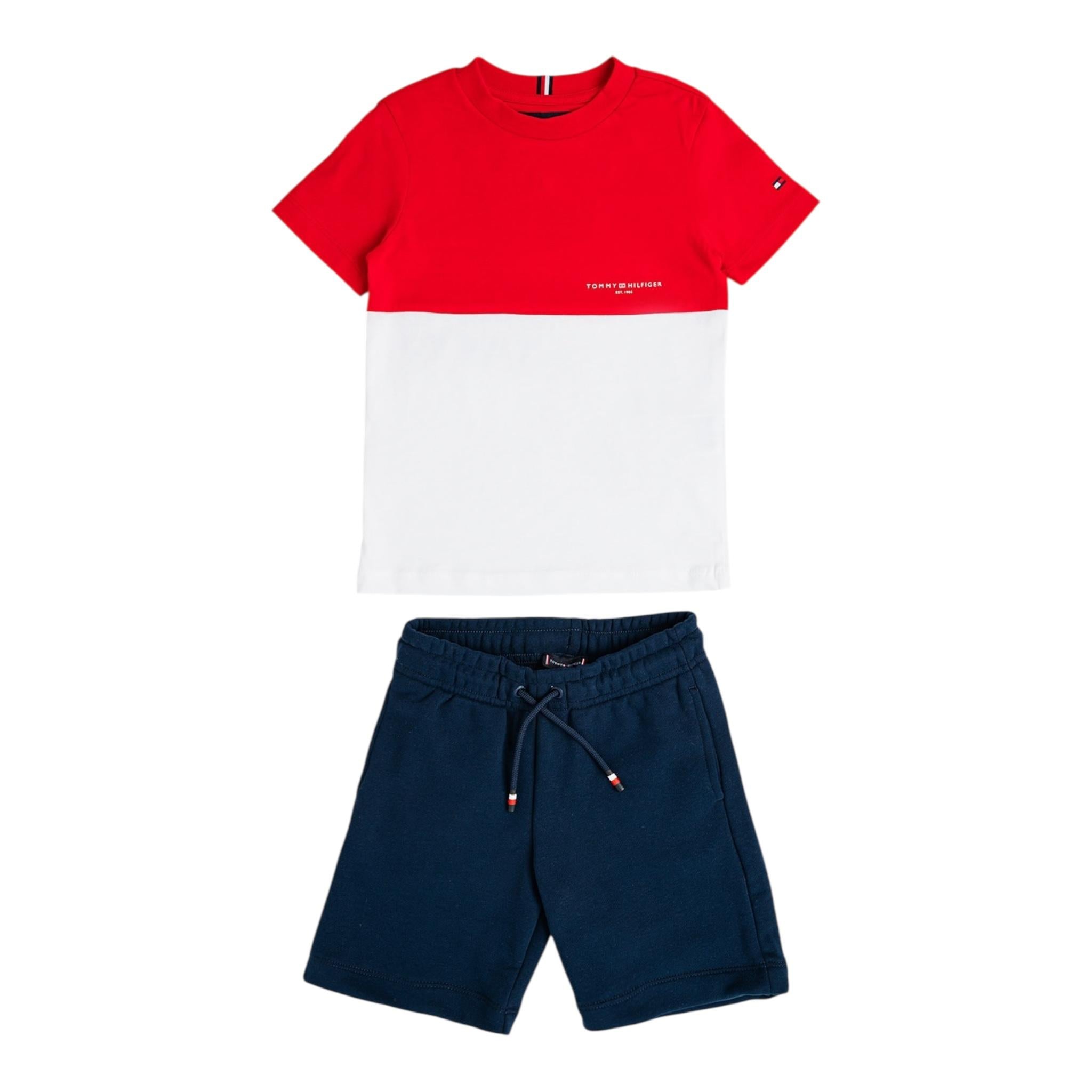 Tommy Hilfiger Completo 2 Pezzi T-Shirt-Bermuda per Bambino KB0KB09620 MULTICOLOR TOMMY HILFIGER 