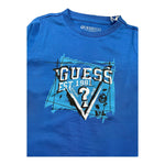 GUESS shirt girocollo tinta unita con stampa Cobalto per Neonato N4YI01K8HM4XXXXX COBALTO GUESS 