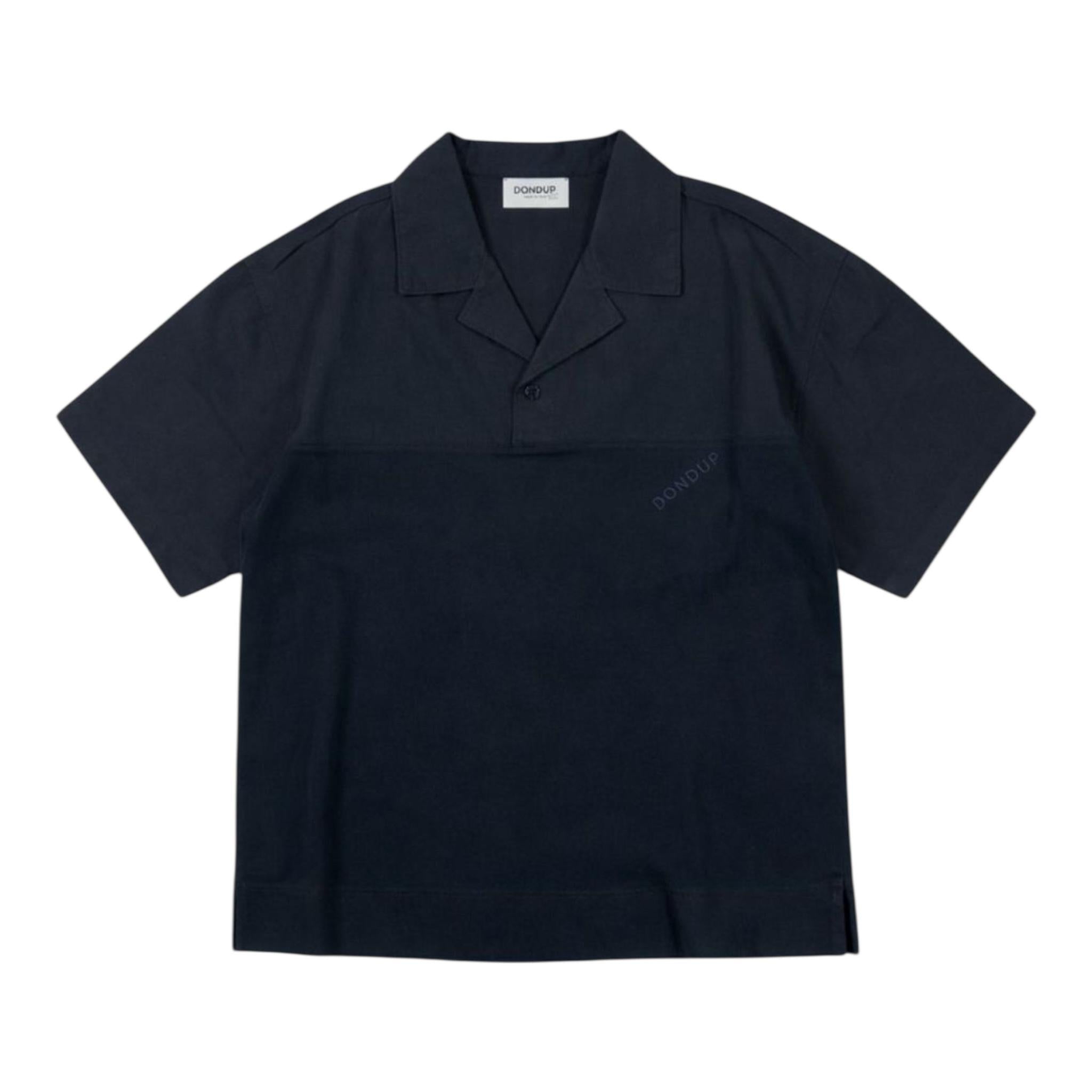 Dondup T-Shirt Tinta Unita con Colletto per Neonato DMTS040N BLU DONDUP 