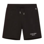 Calvin Klein Bermuda Tuta tinta unita con Logo Nero per Bambino IB0IB01290 NERO CALVIN KLEIN 