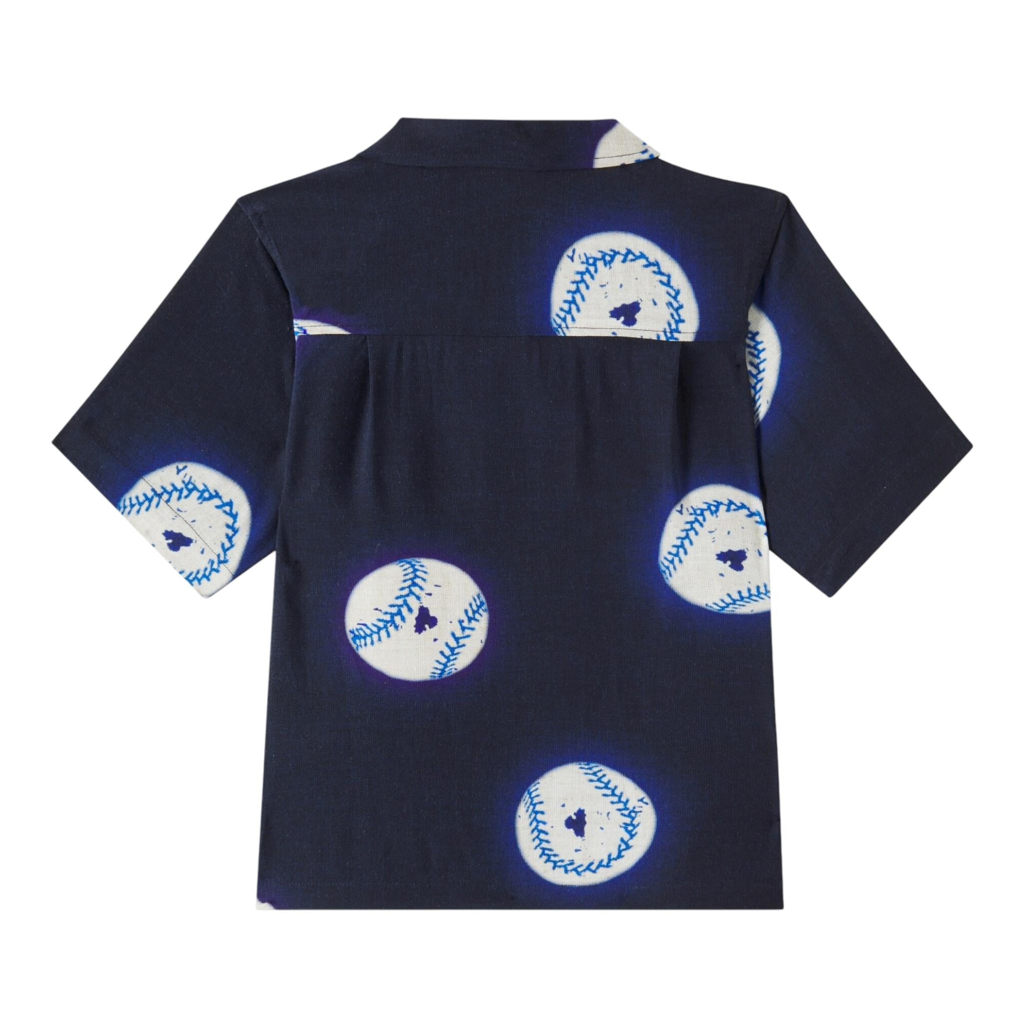 Scotch & Shrunk Camicia Mezza Manica Tinta Unita con Stampa per Bambino 179465 BLU SCOTCH & SHRUNK 
