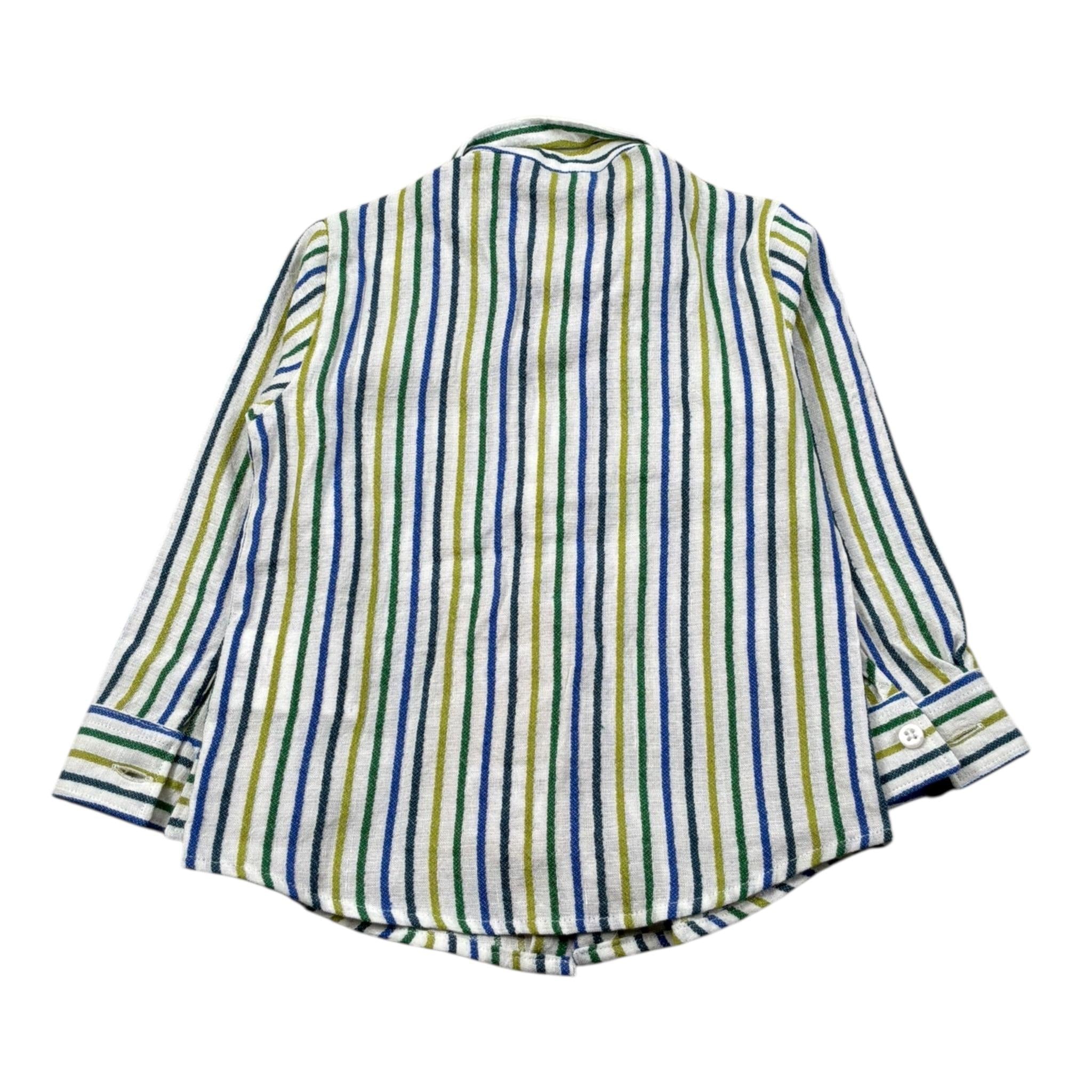 Manuel Ritz Camicia Manica Lunga Fantasia A Righe per Neonato MR3116NX BIANCO MANUEL RITZ 