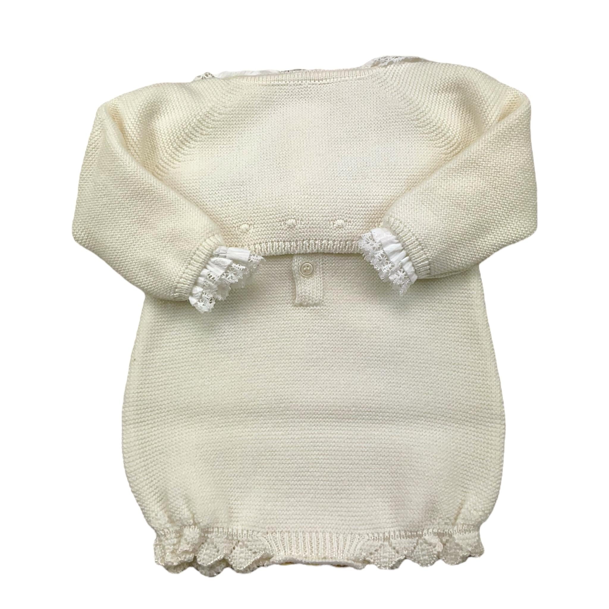 PAZ RODRIGUEZ completo pagliaccetto-coprispalle tinta unita Panna per Neonata 005111072 PANNA PAZ RODRIGUEZ 