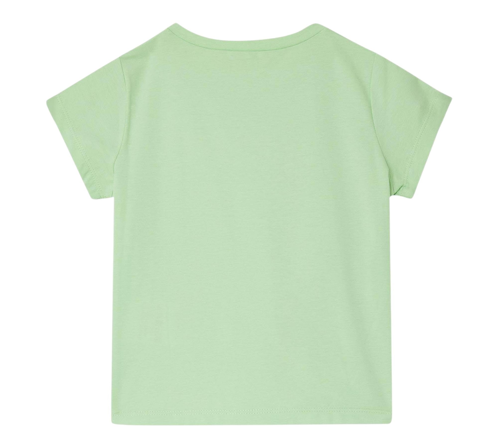 Liu Jo T-Shirt Girocollo Tinta Unita con Brillantini per Bambina KA5081X VERDE LIU JO 