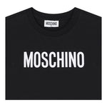 Moschino T-Shirt Girocollo Tinta Unita con Stampe In Contrasto per Neonato MUM04FX NERO MOSCHINO 