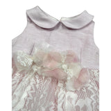 Colori Chiari Abito Giromanica con Ricami Rosa per Neonata FN105861 ROSA COLORI CHIARI 