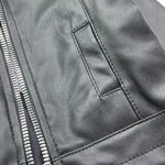 Never Too Giubbino In Ecopelle Tinta Unita con Zip per Neonato NT1153N NERO NEVER TOO 