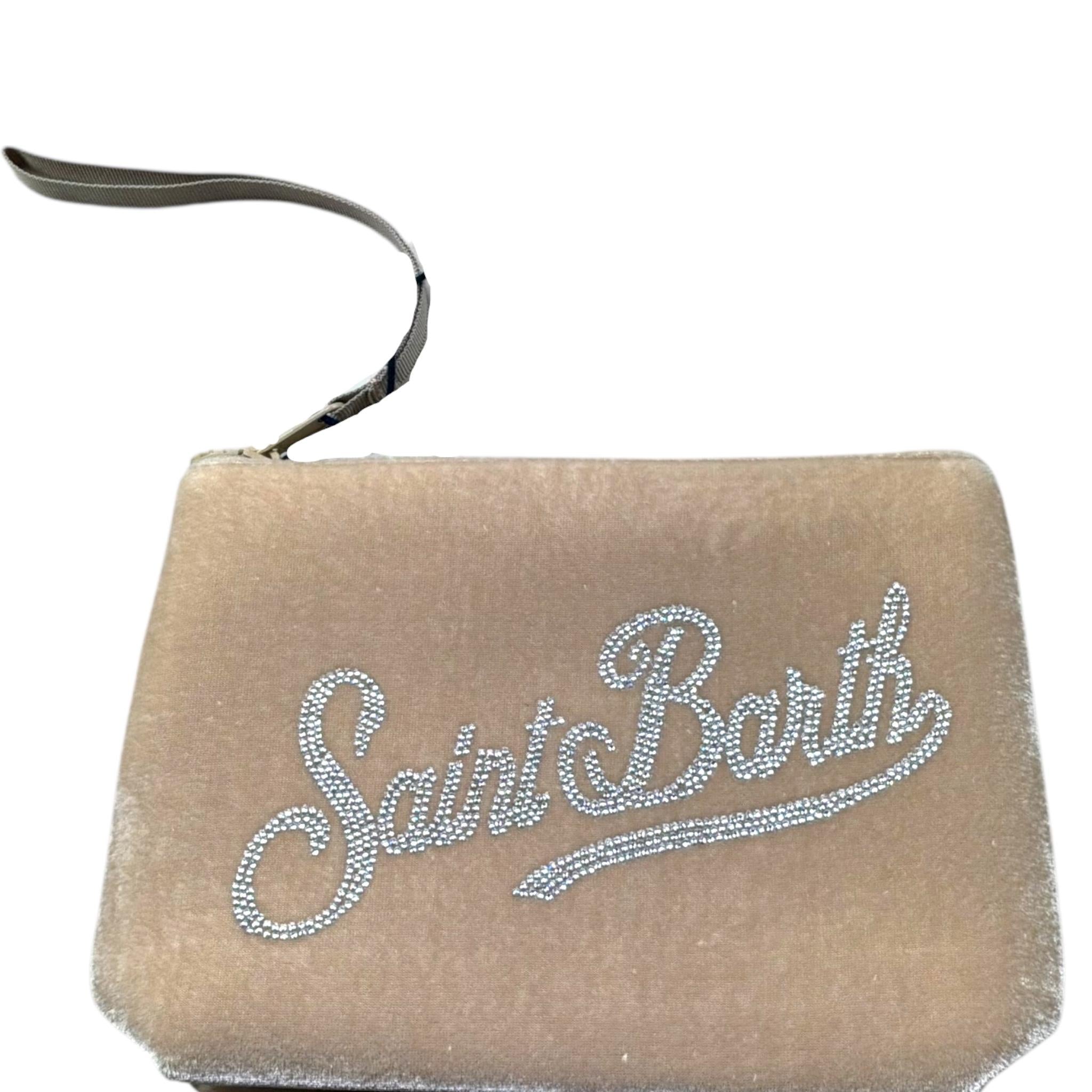 Saint Barth Pochette Tinta Unita con Stampa per Bambina ALI0014 BEIGE SAINT BARTH 