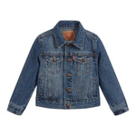 Levi'S Giubbino In Denim Tinta Unita con Bottoni per Bambino 9E2058 BLU LEVI'S 
