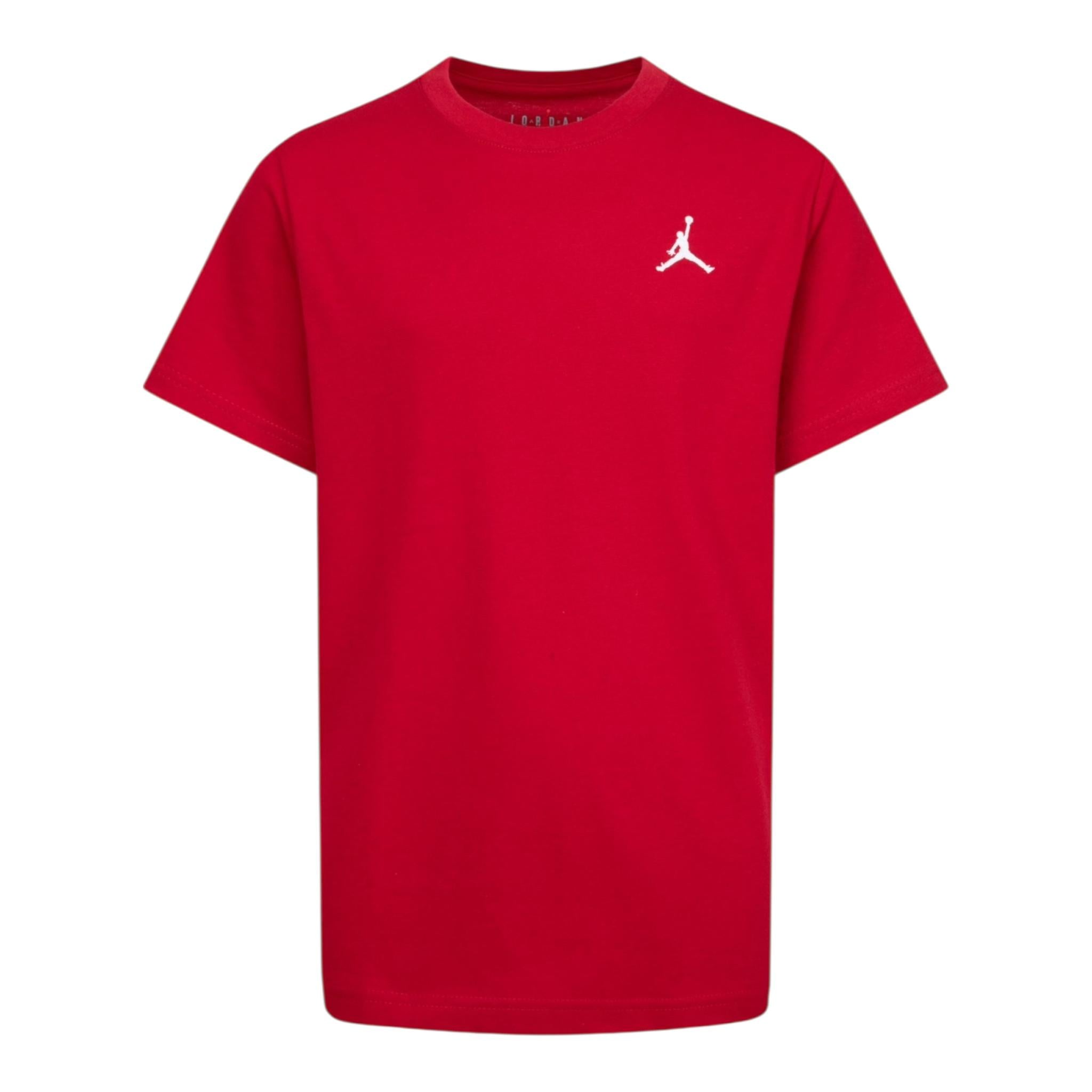 Jordan T-Shirt Girocollo Tinta Unita con Logo per Bambino 85D266 ROSSO JORDAN 