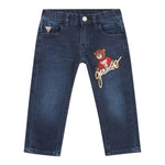 GUESS jeans tinta unita con elastico in vita Blu per Bambino N4BA06D4CA0 BLU GUESS 
