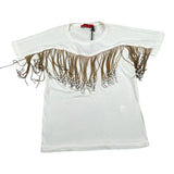 Jijil T-Shirt tinta unita con Applicazioni Bianco per Bambina JJE23TS037 BIANCO JIJIL 