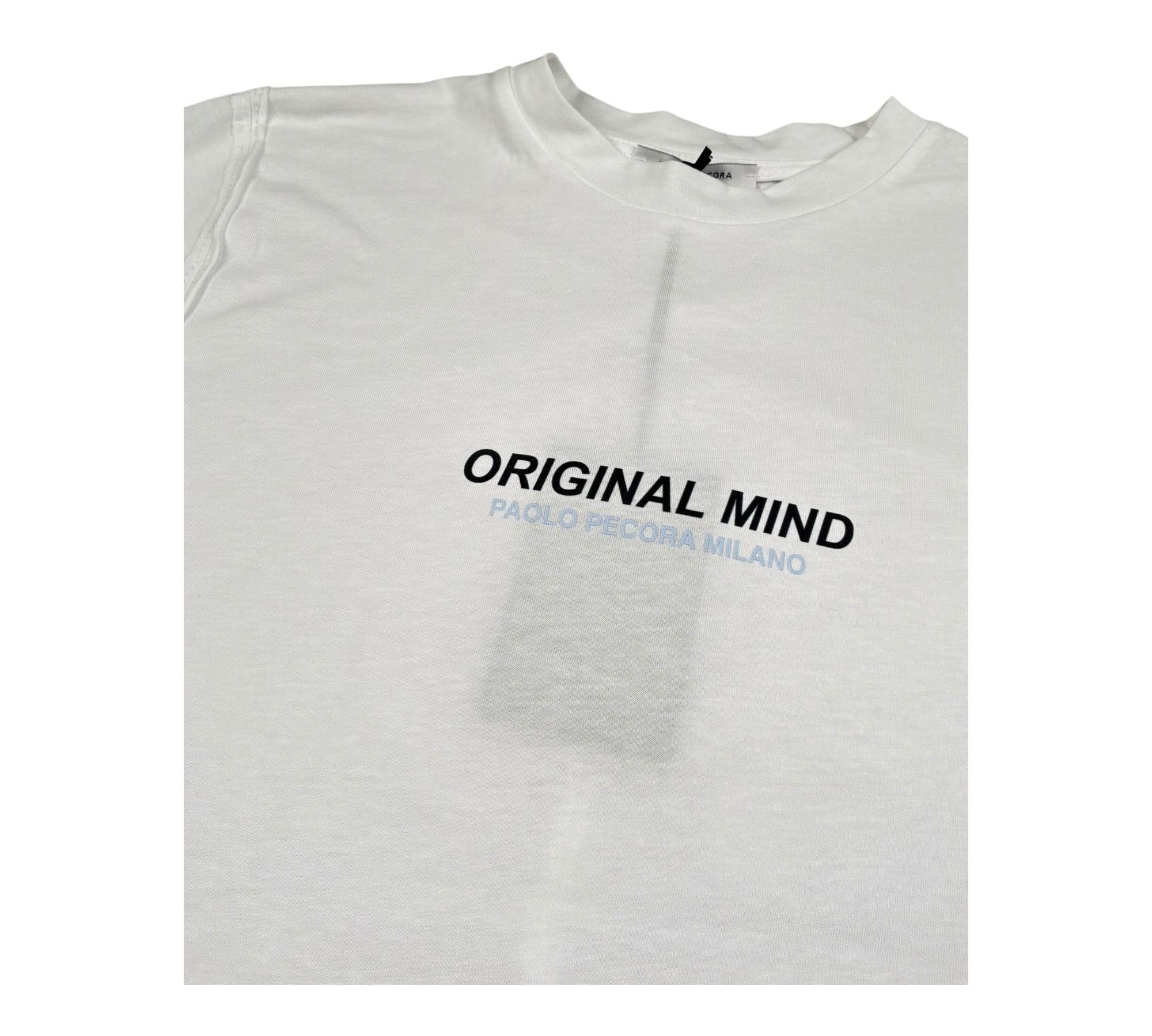 Paolo Pecora T-Shirt Girocollo Tinta Unita con Stampa per Bambino PP4362 BIANCO PAOLO PECORA 