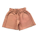 Bamboom+Babies Einfarbige Shorts mit elastischer Taille in Lachs für Baby-Mädchen