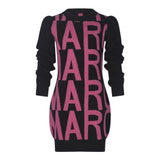 MARC ELLIS abito tinta unita con stampa mezzo collo Nero per Bambina JMJDR00110XX NERO MARC ELLIS 