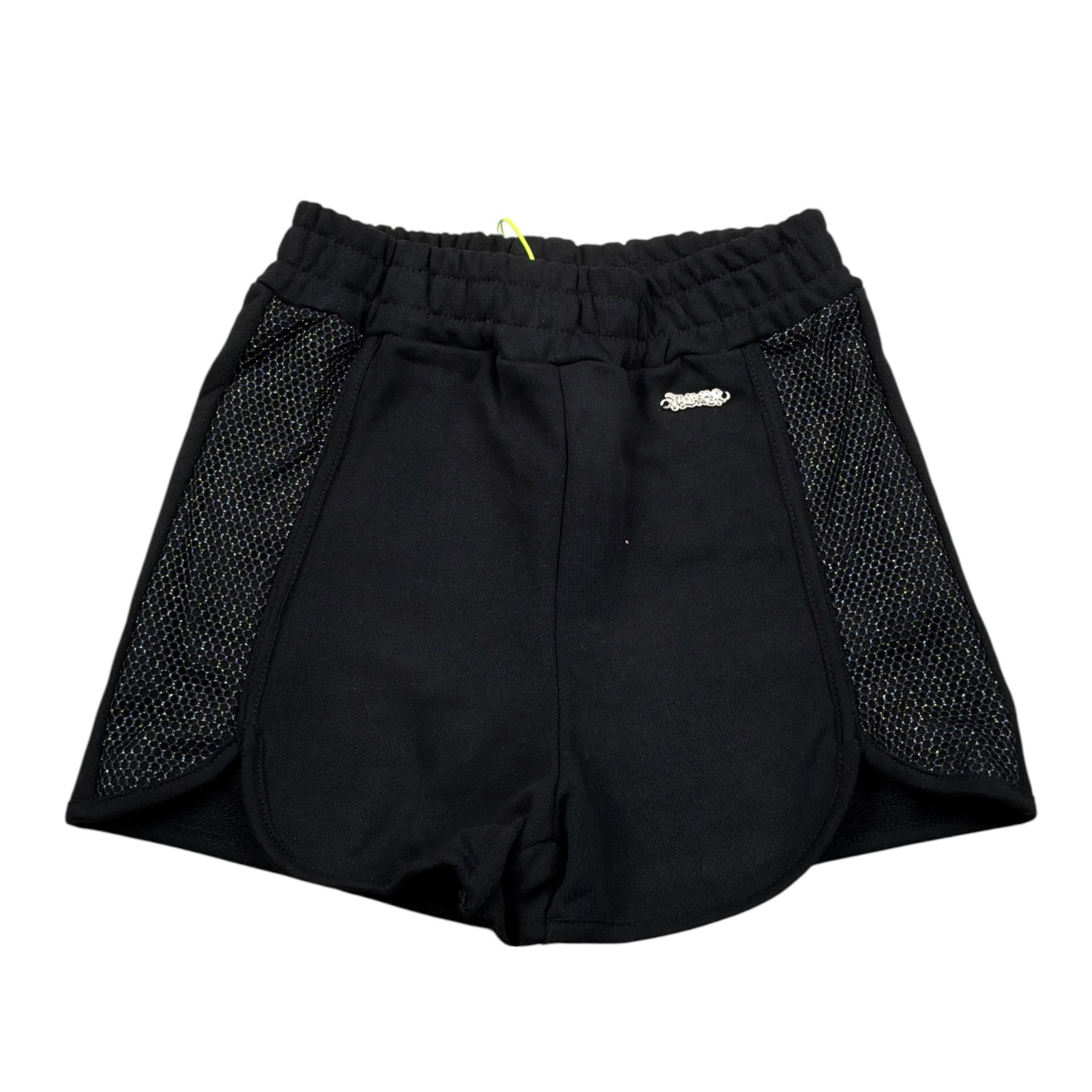 Disclaimer Short tinta unita con Trafori Nero per Bambina 25EDK58547X NERO DISCLAIMER 
