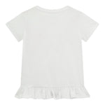 Guess T-Shirt Tinta Unita con Paillettes per Neonata K5RI19K6YW4N BIANCO GUESS 