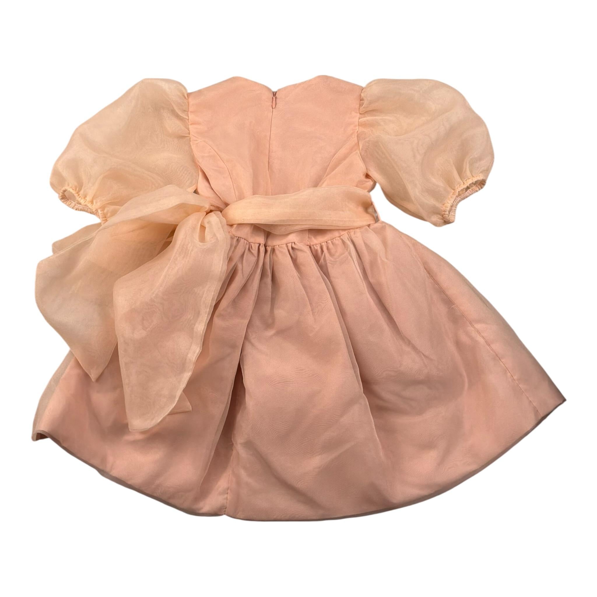 Miss Grant Abito Mezza Manica Tinta Unita per Bambina MG1333 PESCA MISS GRANT 