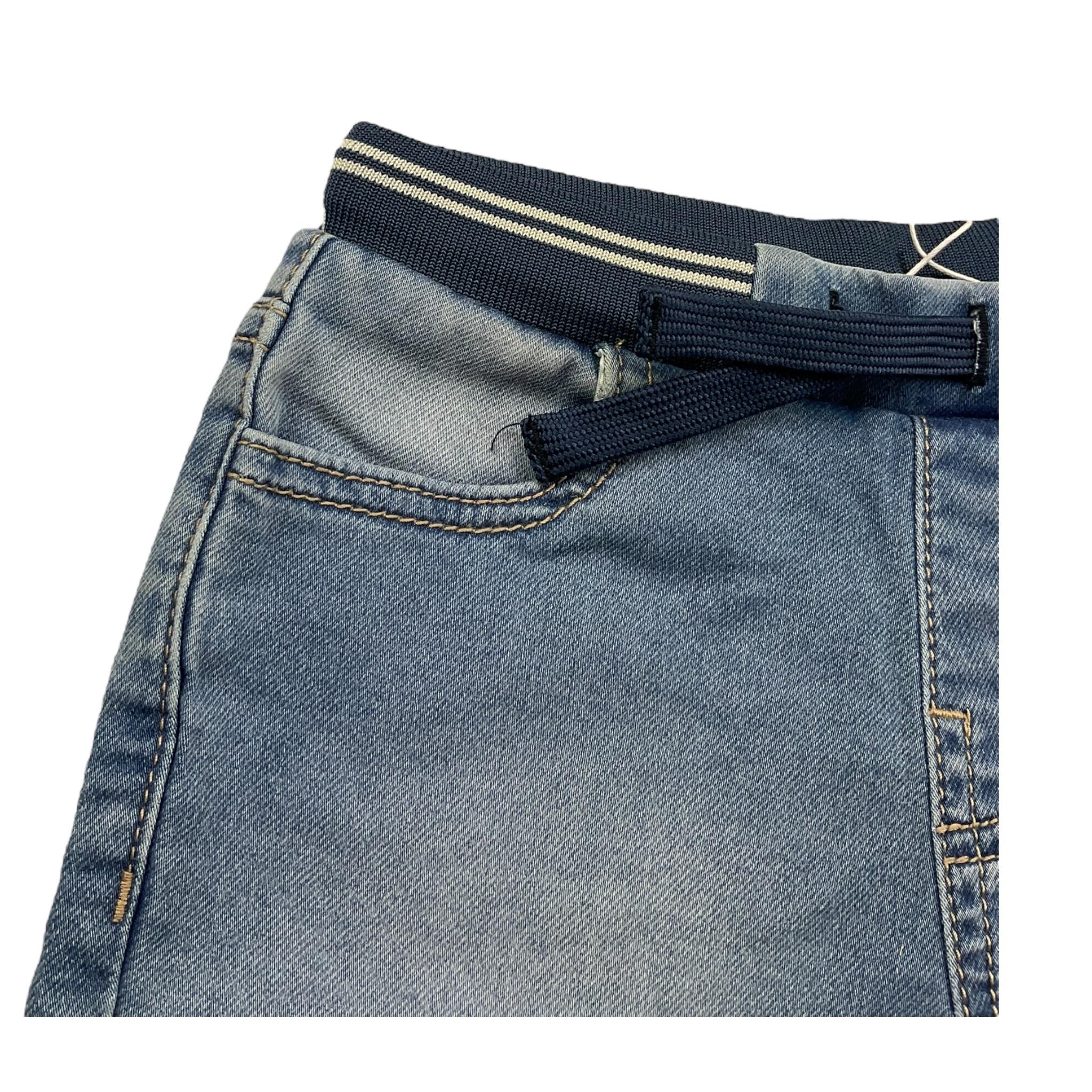 Mayoral Bermuda In Denim Tinta Unita con Elastico In Vita per Neonato 1248X AZZURRO MAYORAL 