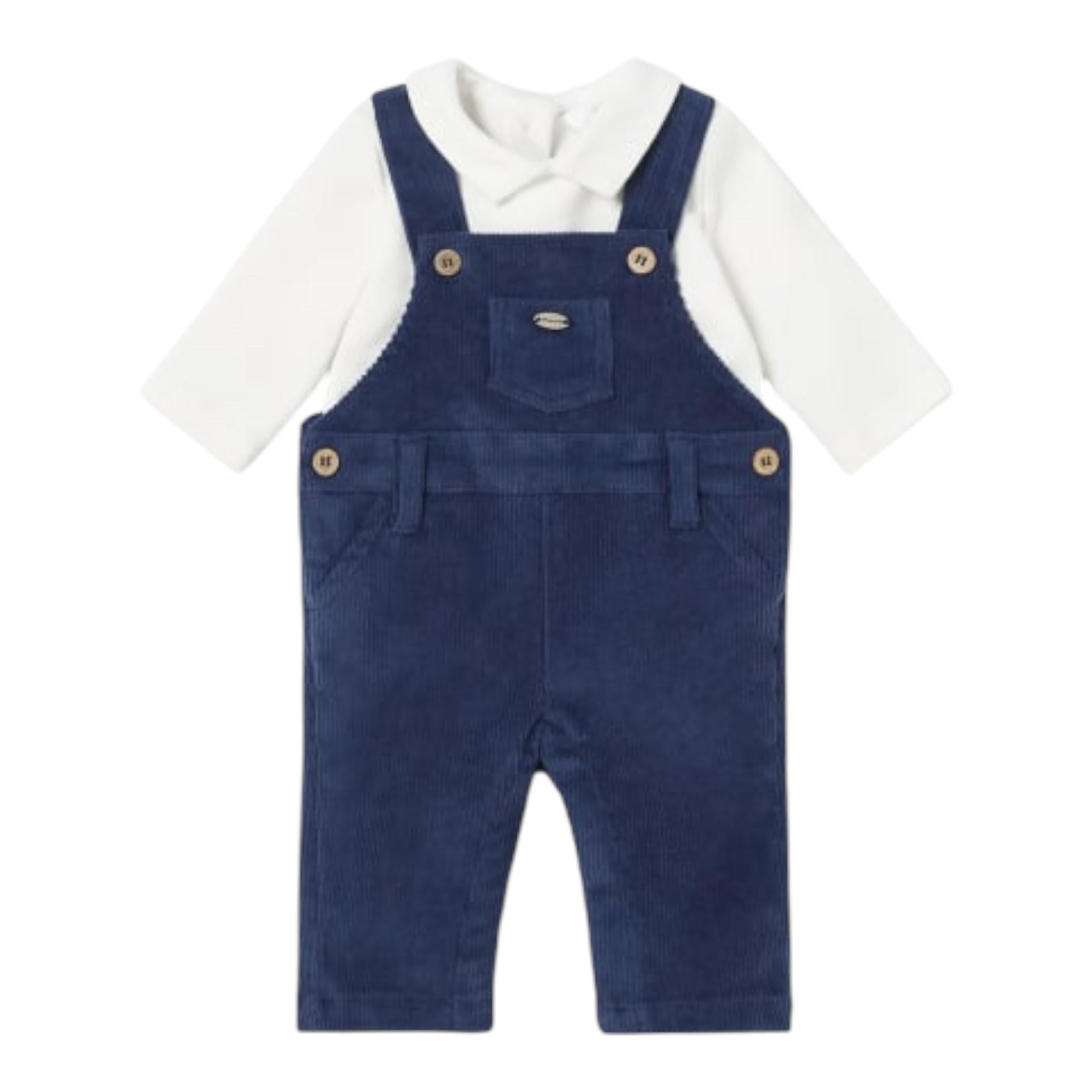 MAYORAL completo 2pz shirt-salpette bicolore Bianco/blu per Neonato 2632 BIANCO/BLU MAYORAL 