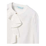 ABEL & LULA camicia tinta unita con rouches Bianco per Bambina 5679X BIANCO ABEL & LULA 