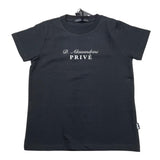 Daniele Alessandrini T-Shirt Rundhalsausschnitt Einfarbig mit schwarzem Logo-Print für Kinder