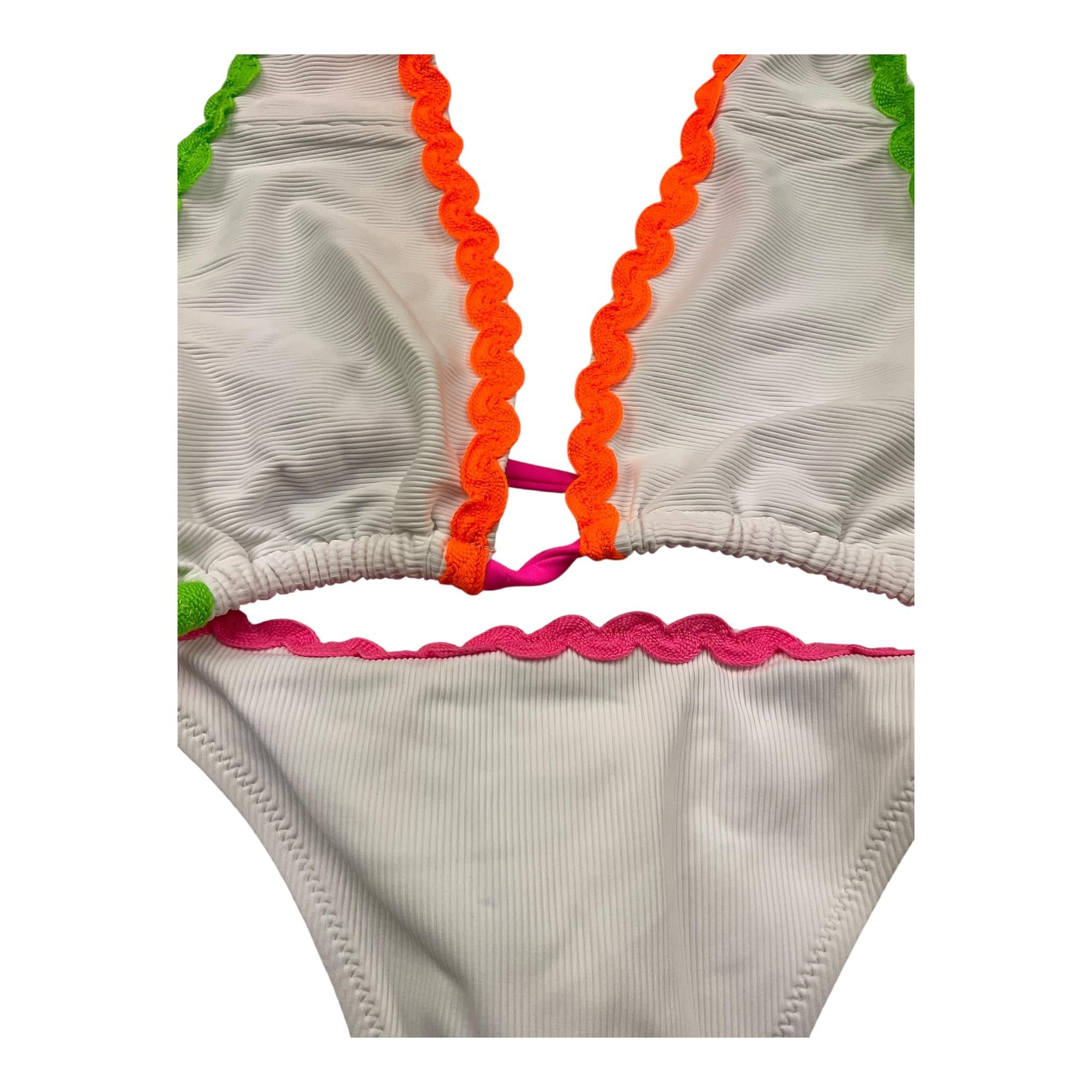 Saint Barth Costume 2 Pezzi Triangolo-Mutandina Tinta Unita per Bambina WAVE BIANCO SAINT BARTH 