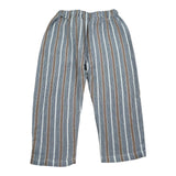 Petit Indi Pantalone Tinta Unita con Fantasia A Righe per Bambino SS25BK8229X BLU PETIT INDI 
