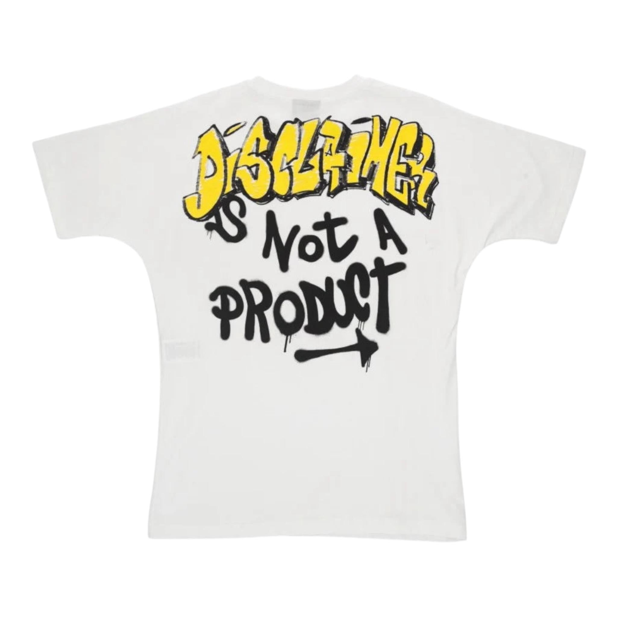Disclaimer T-Shirt Girocollo Tinta Unita con Stampa per Bambino 25EDK58431 BIANCO DISCLAIMER 