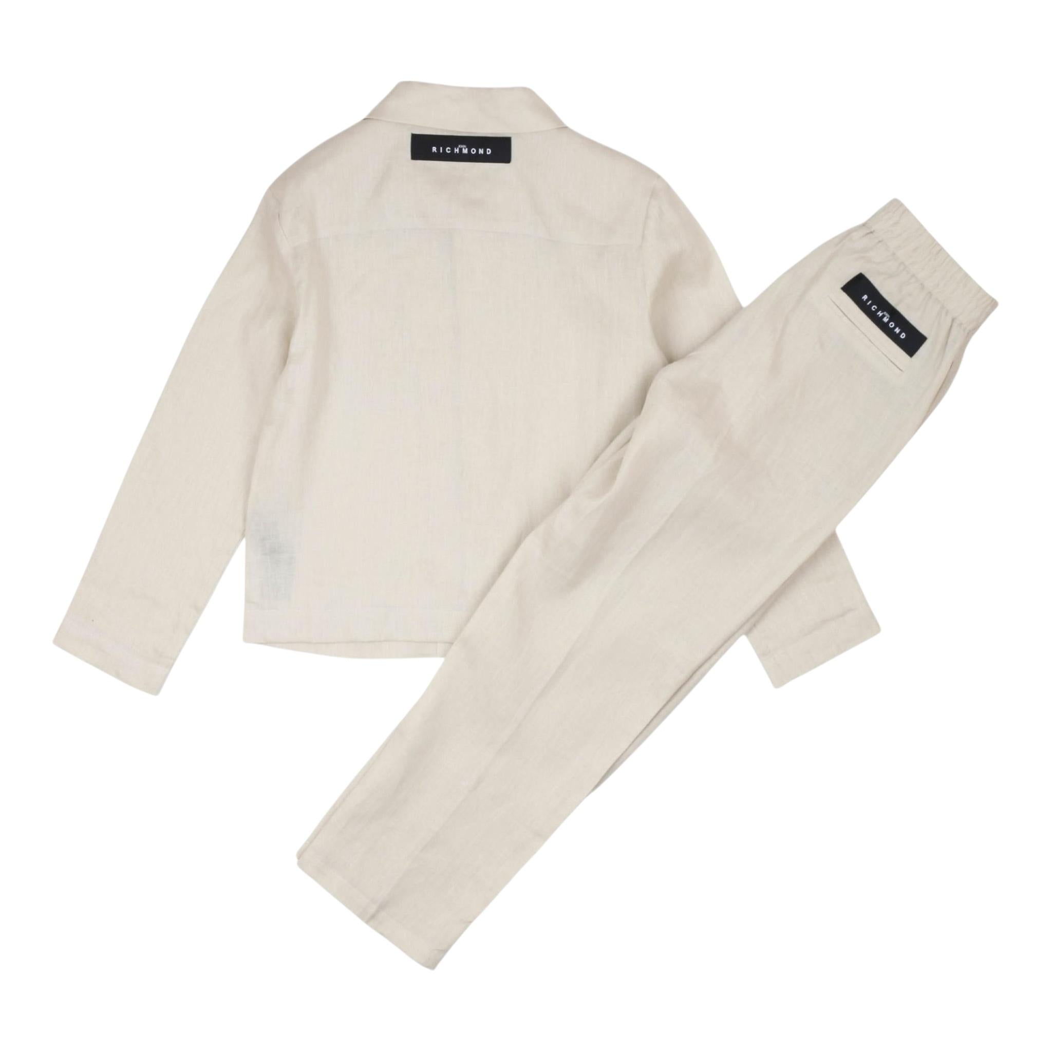 John Richmond Completo 2 Pezzi Camicia-Pantalone per Neonato RBP24182CL BEIGE JOHN RICHMOND 