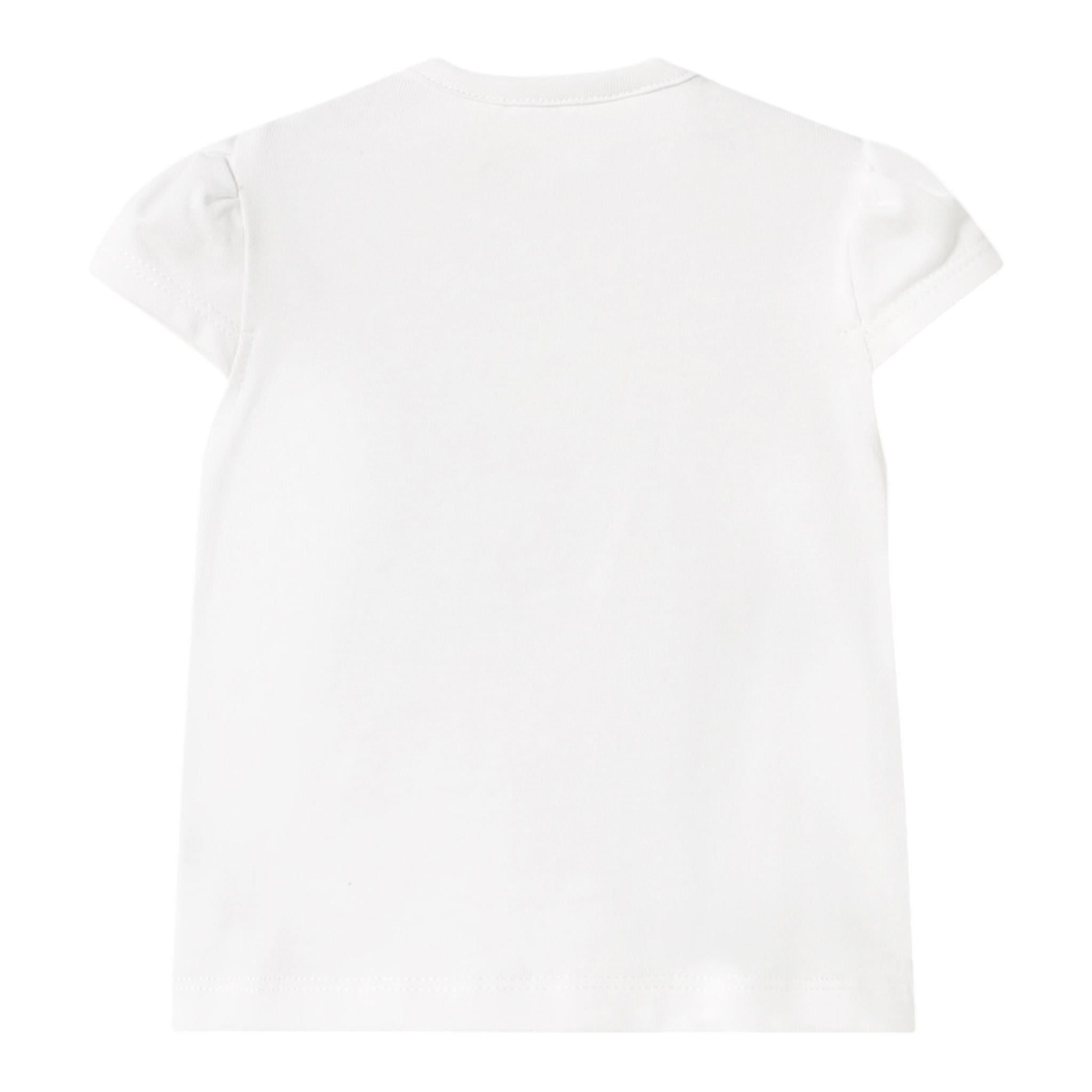 Mayoral T-Shirt Girocollo Tinta Unita con Stampa Fiori per Neonata 107059 BIANCO MAYORAL 