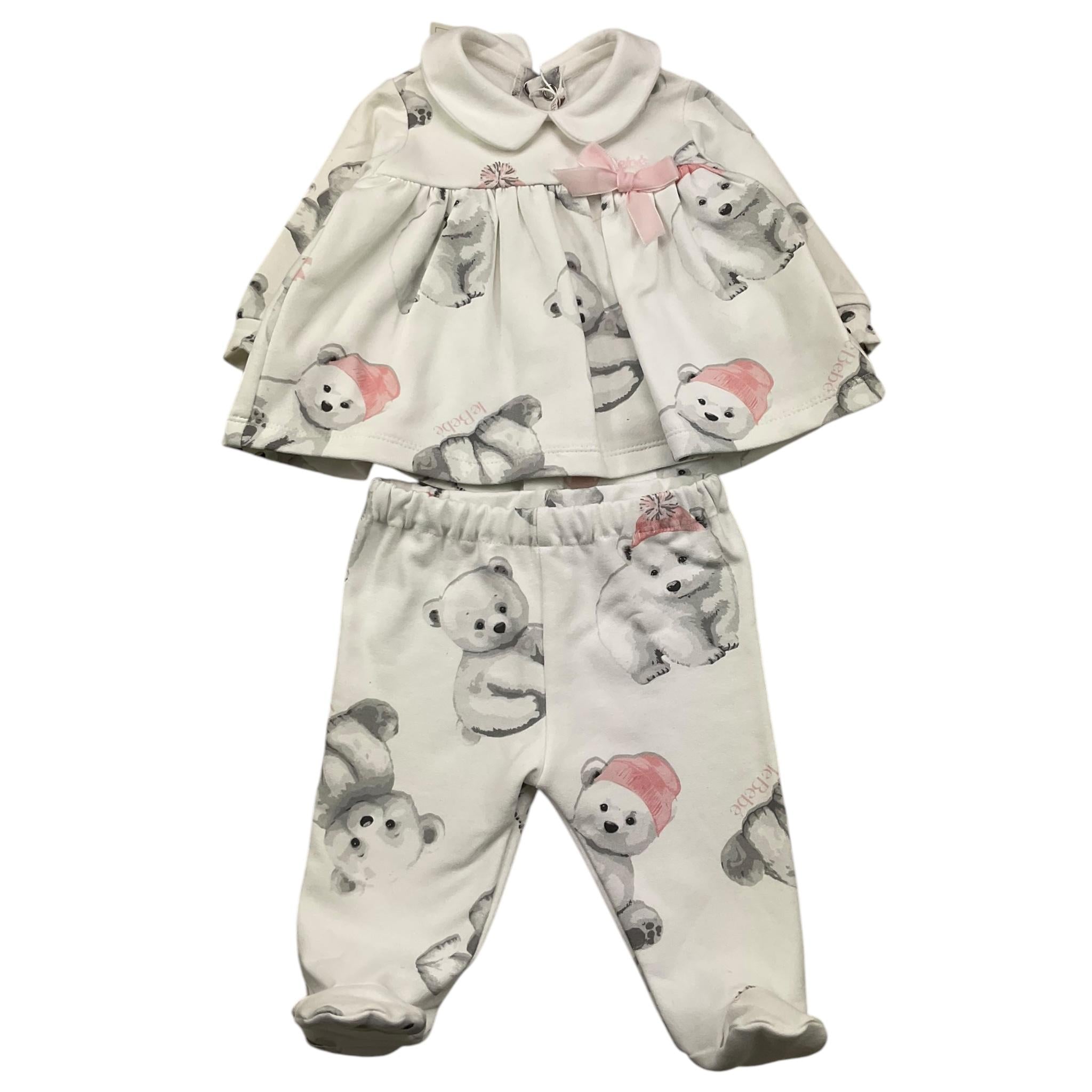 LE BEBE' completo 2 pezzi shirt-ghettina Bianco per Neonata LBG6006 BIANCO LE BEBE' 