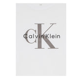 Calvin Klein T-Shirt Girocollo Tinta Unita con Logo per Bambino IN0IN0001J BIANCO CALVIN KLEIN 